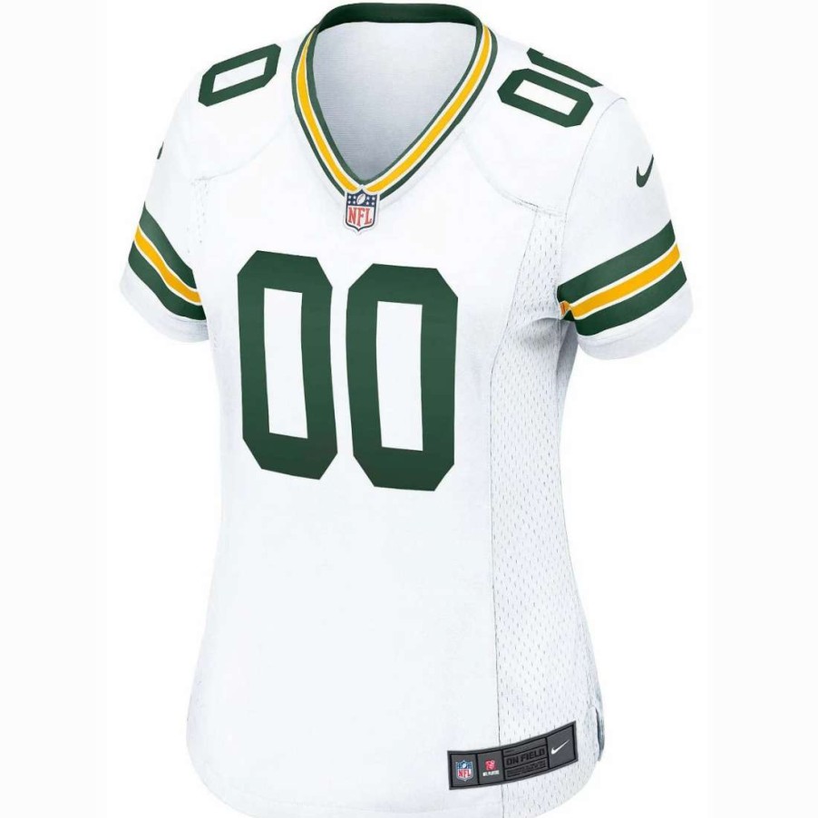 Jerseys * | Packers Womens Nike Custom Away Game Jersey White