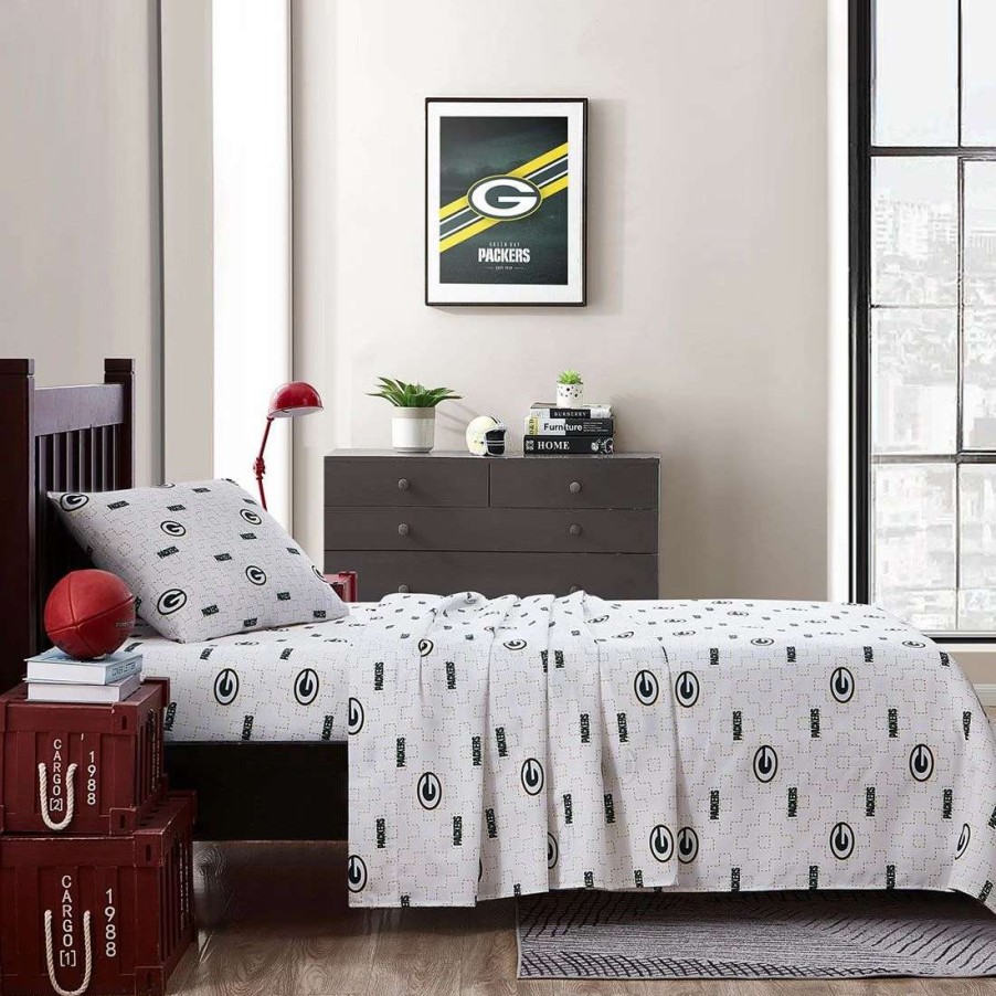 Kids * | Packers Scatter Sheet Set White