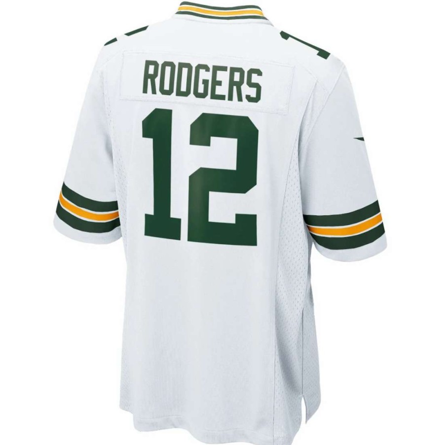 Jerseys * | #12 Aaron Rodgers Away Nike Game Jersey White