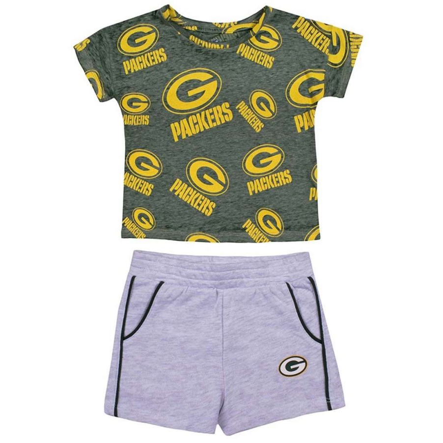 Kids * | Packers Toddler Girls' Chase Your Goals Set Green & Gray