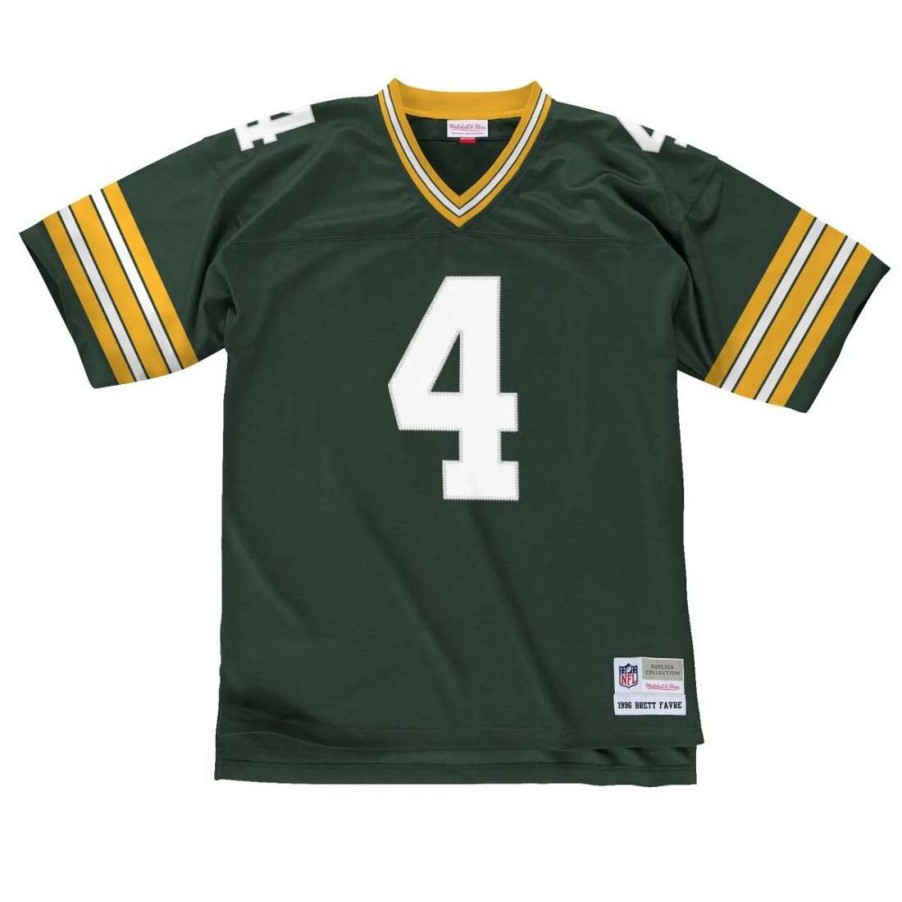 Jerseys * | #4 Favre Mitchell & Ness 1996 Home Replica Jersey Green