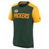 Kids * | Packers Youth Nike Color-Blocked Team Name T-Shirt Green & Gold