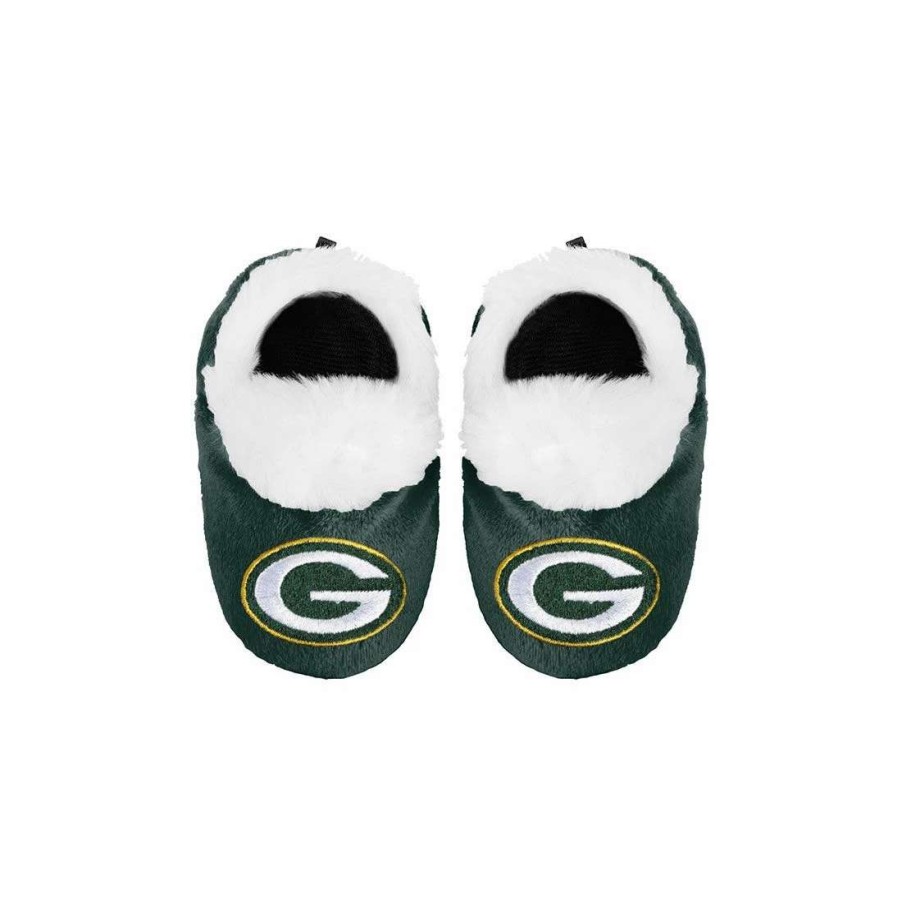 Kids * | Packers Logo Baby Bootie Slipper Green