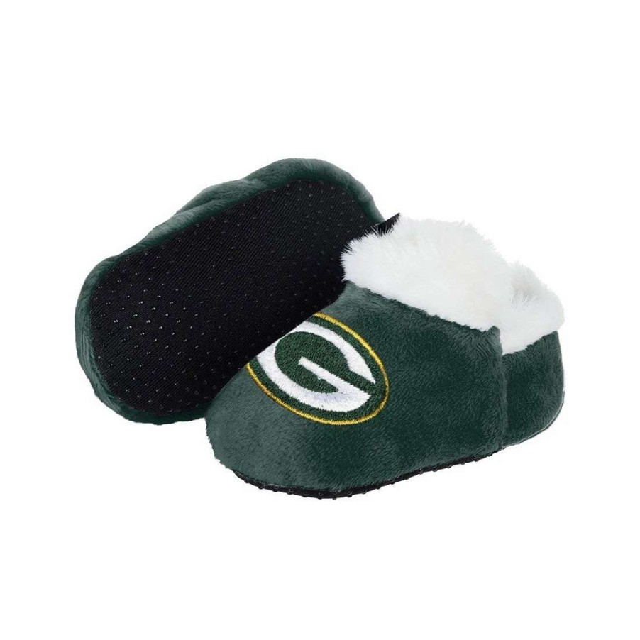 Kids * | Packers Logo Baby Bootie Slipper Green