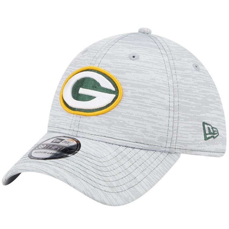 Hats * | Packers New Era Speed E1 39Thirty Cap Heather Gray