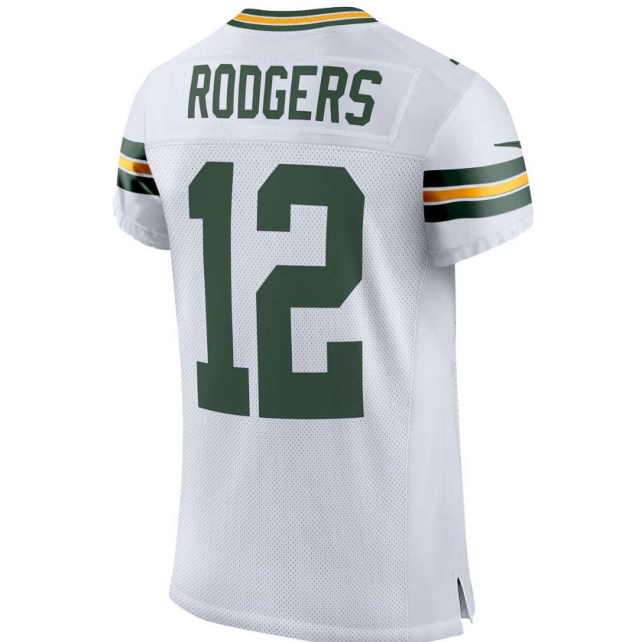 Jerseys * | #12 Aaron Rodgers Nike Away Elite Player Jersey White