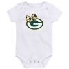 Kids * | Packers Newborn Girls Bow Bodysuit White