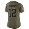 Jerseys * | Packers Nike Salute To Service Womens #12 Jersey Olive