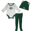 Kids * | Packers Newborn Dream Team Set White & Green