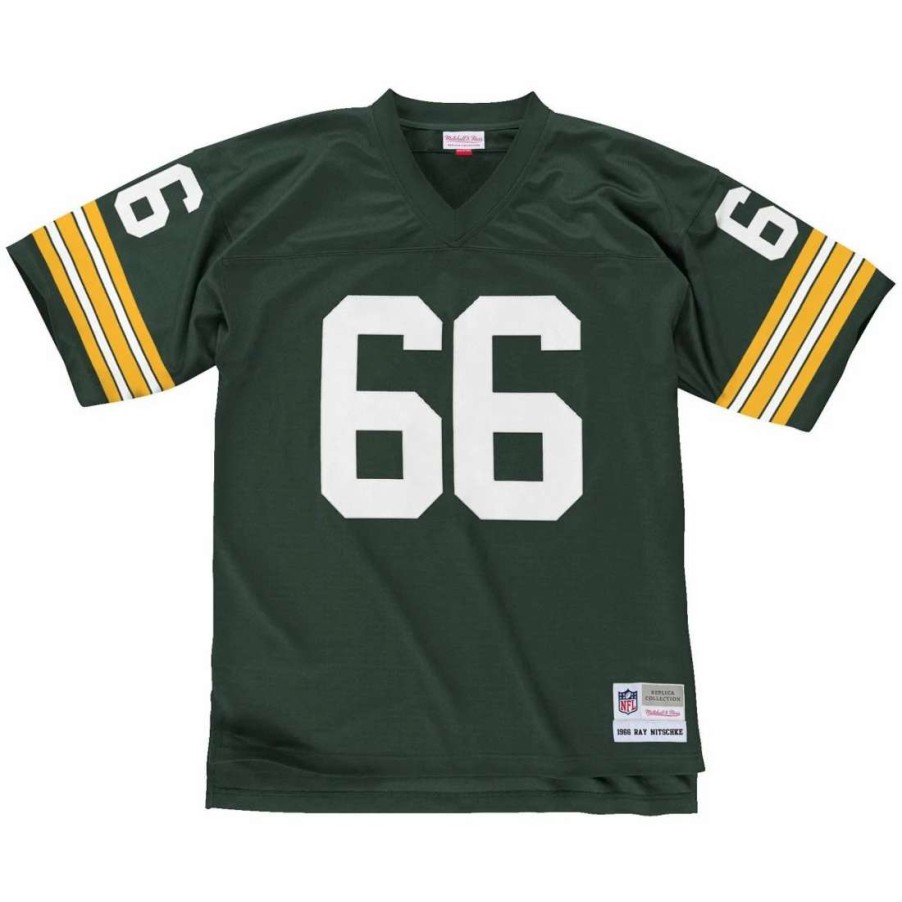 Jerseys * | #66 Nitschke Mitchell & Ness 1966 Replica Jersey Green