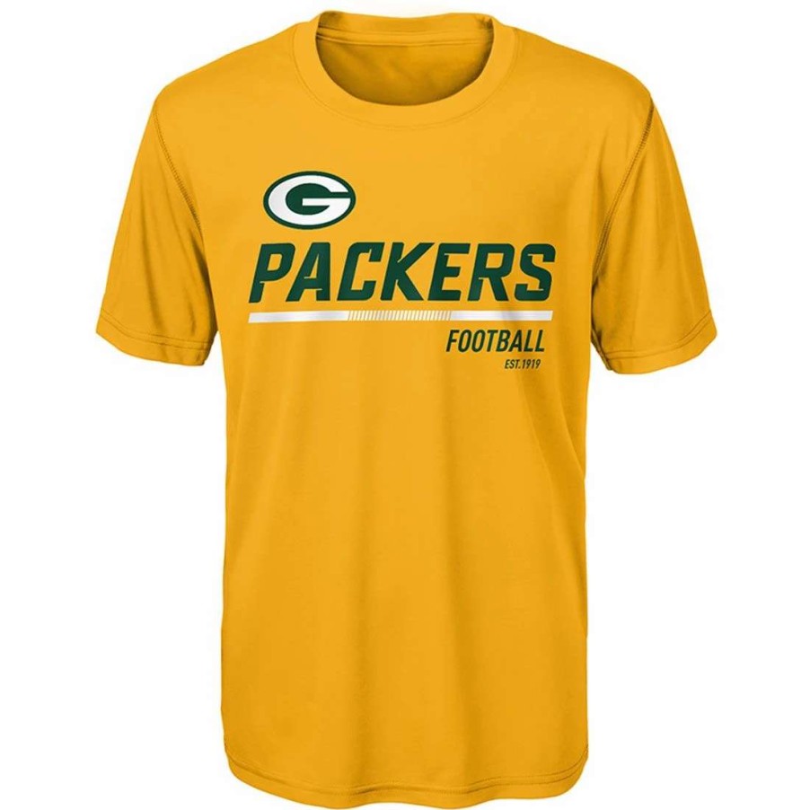 Kids * | Packers Youth Engage Dri-Tek T-Shirt Gold