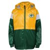 Kids * | Packers Youth Goal Line Stance Windbreaker Jacket Green & Gold