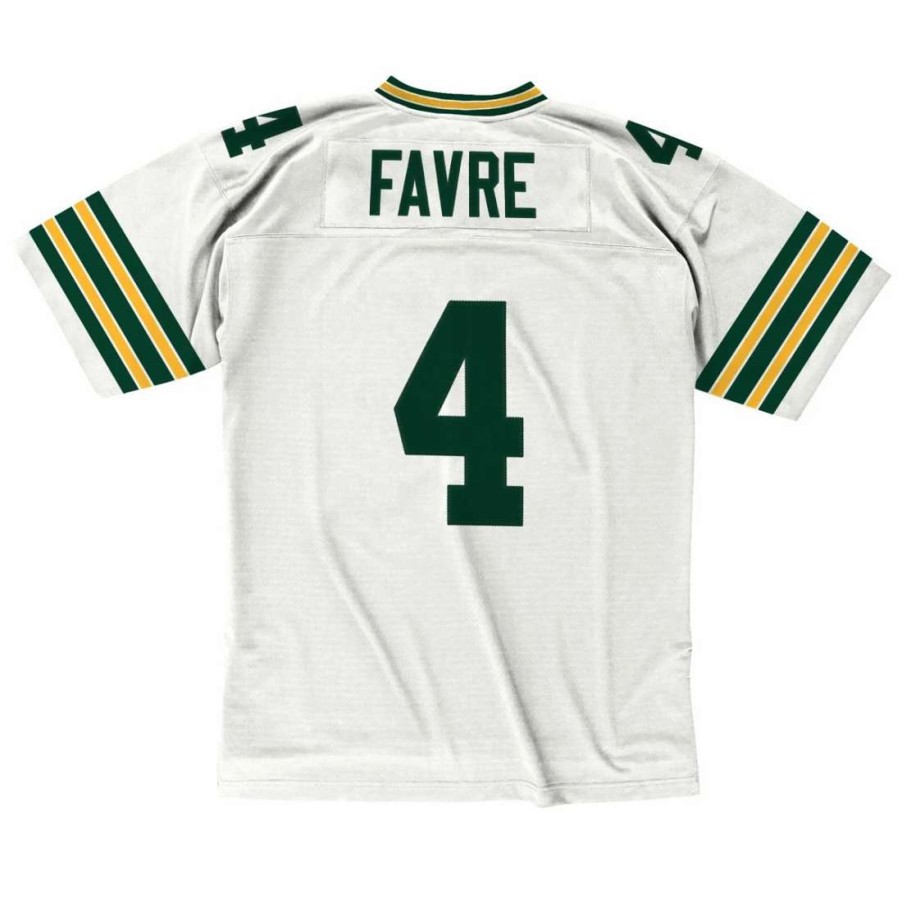 Jerseys * | #4 Favre Mitchell & Ness 1996 Away Replica Jersey White