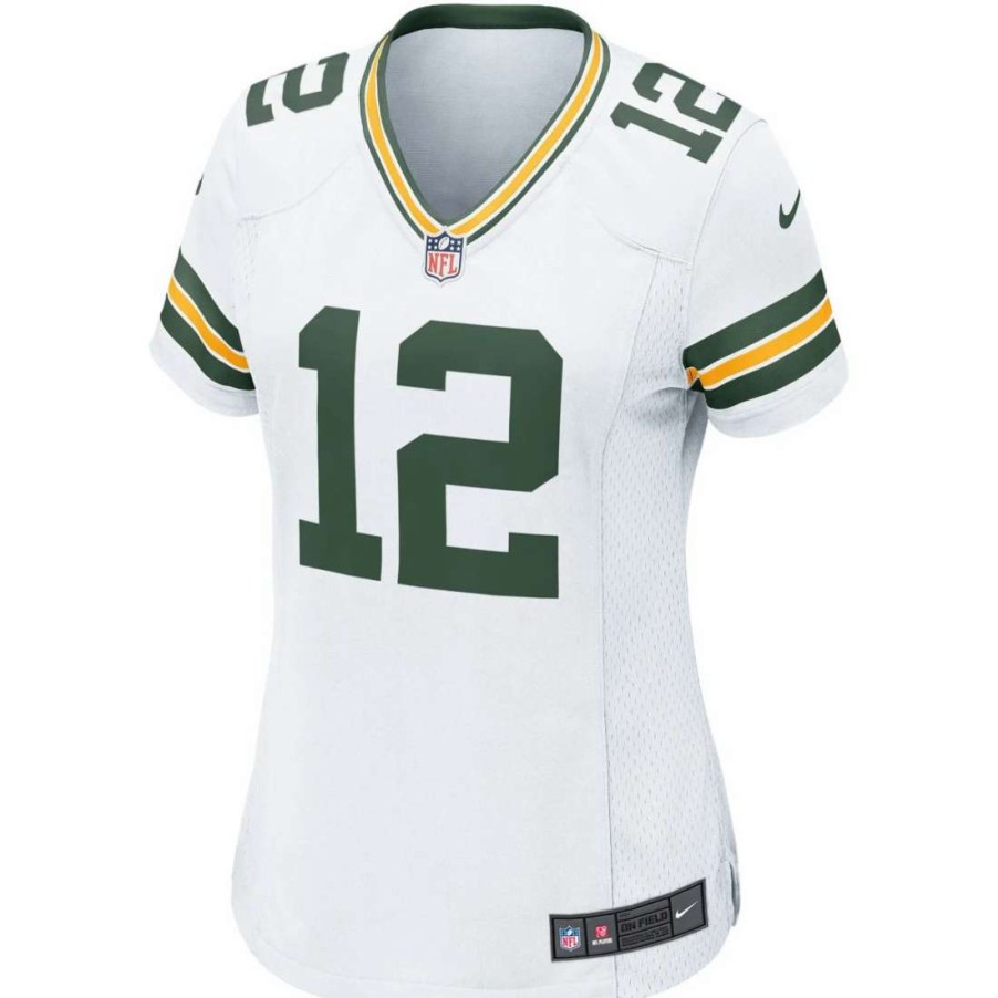 Jerseys * | #12 Aaron Rodgers Away Womens Nike Game Jersey White