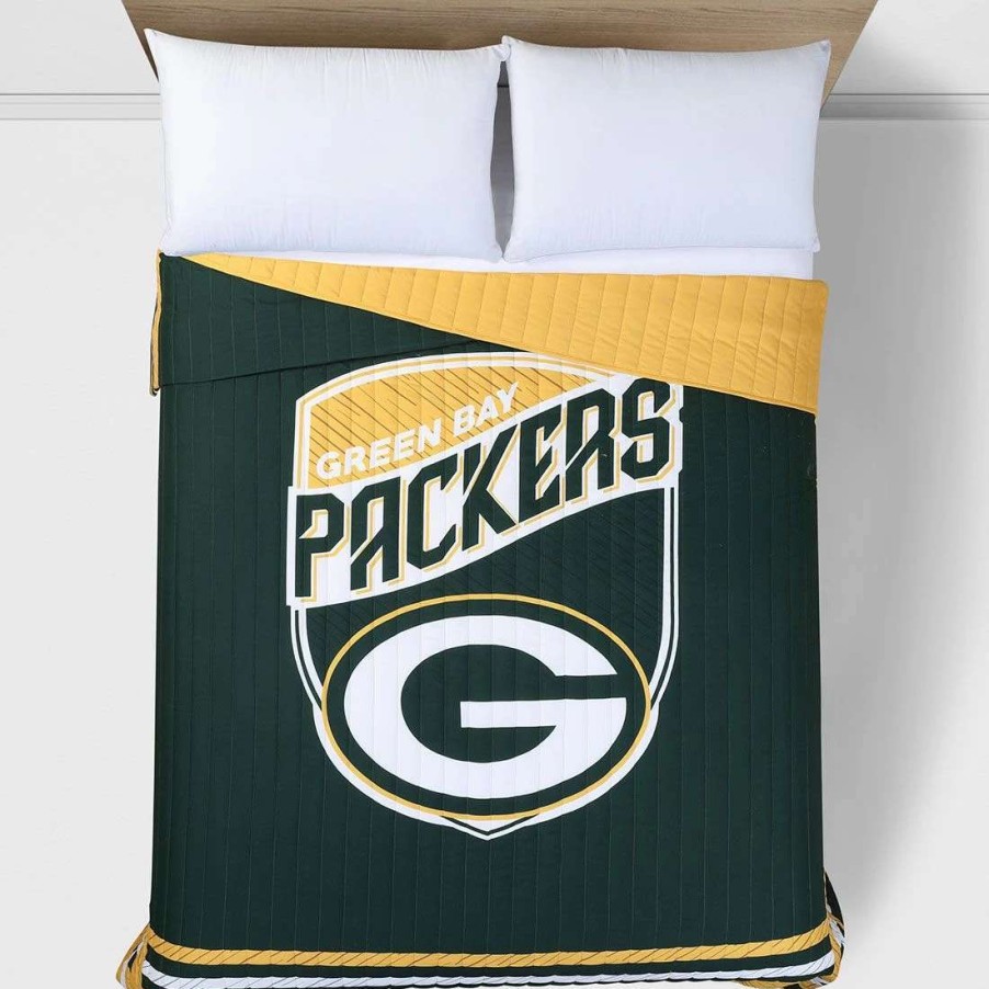 Kids * | Packers Placard Quilt Blanket Green