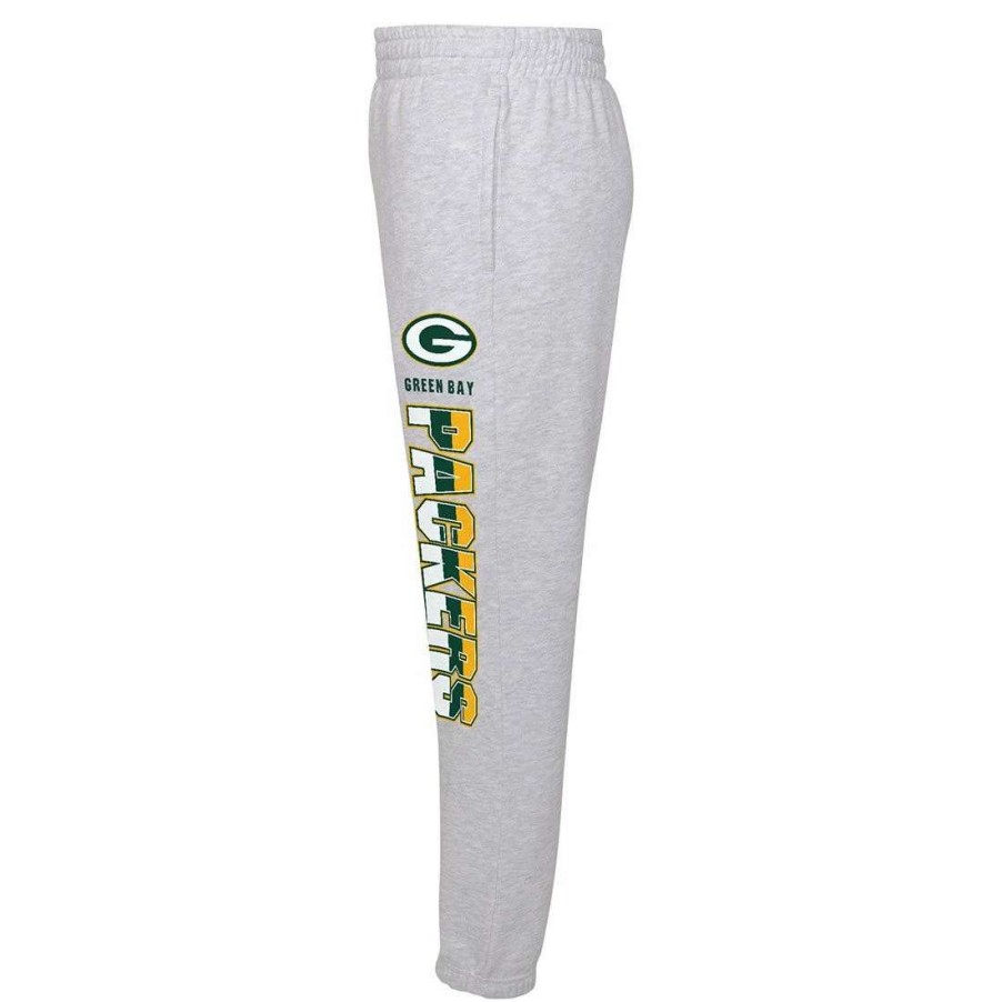 Kids * | Packers Pre-School Game Time Fleece Pant Gray