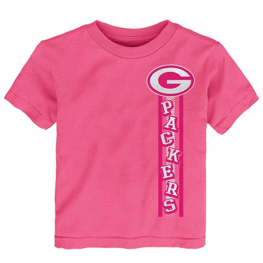 Kids * | Packers Toddler Fair Catch T-Shirt Pink