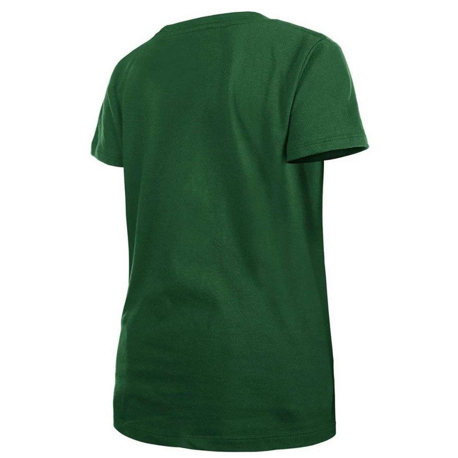 Kids * | Packers Girls New Era Block Sequin T-Shirt Green