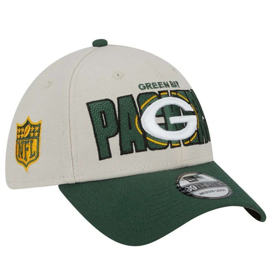 Hats * | Packers New Era 2023 Draft 39Thirty Cap Natural