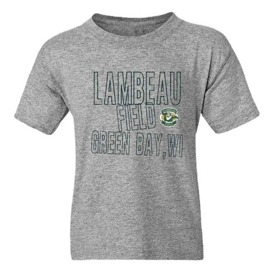 Kids * | Lambeau Field Youth Dri-Blend T-Shirt Gray