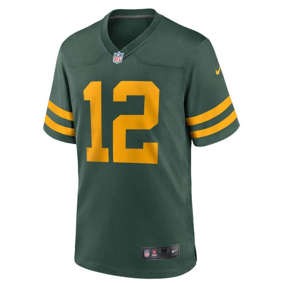 Jerseys * | Packers 50S Classic Nike #12 Rodgers Game Jersey Green & Gold