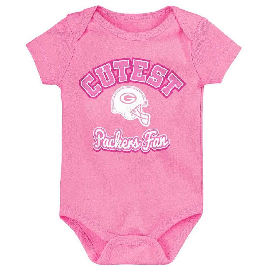 Kids * | Packers Newborn Cutest Fan Bodysuit Pink