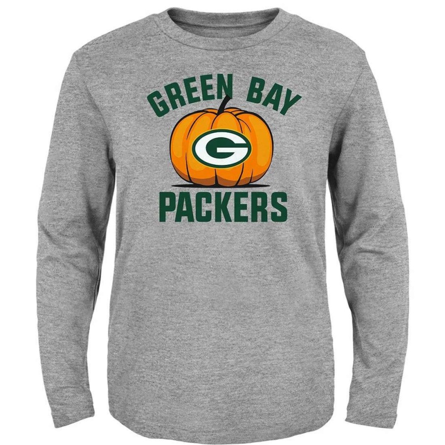 Kids * | Packers Toddler Pumpkin T-Shirt Gray