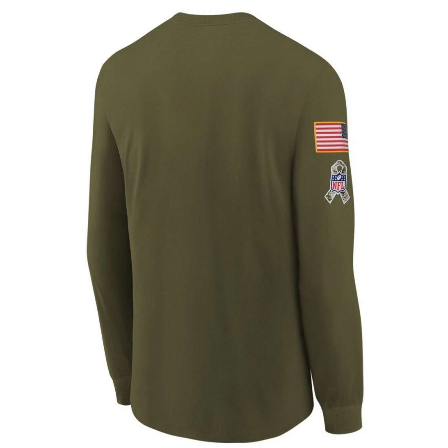 Kids * | Packers Nike Salute To Service Youth Logo T-Shirt Olive