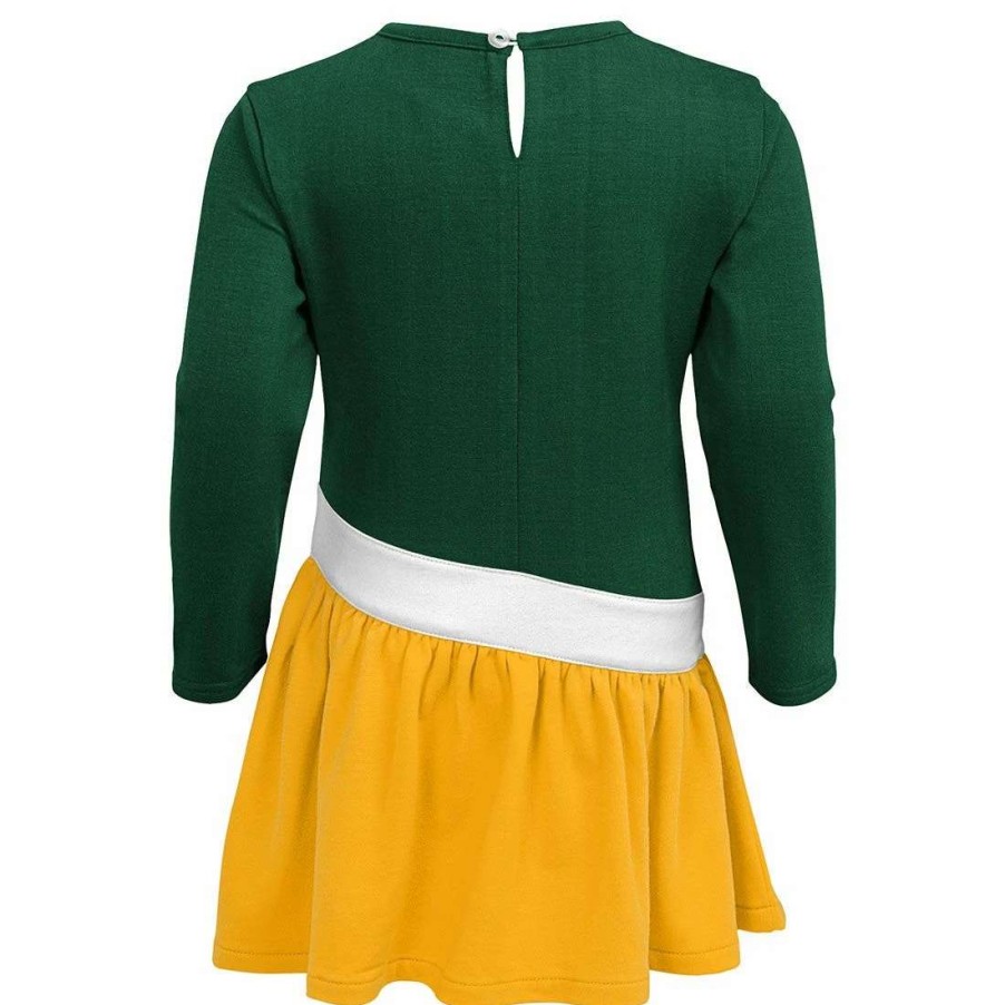 Kids * | Packers Toddler Heart To Heart Dress Green & Gold