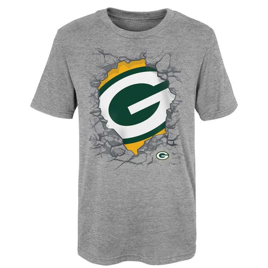 Kids * | Packers Youth Breakthrough T-Shirt Heather Gray