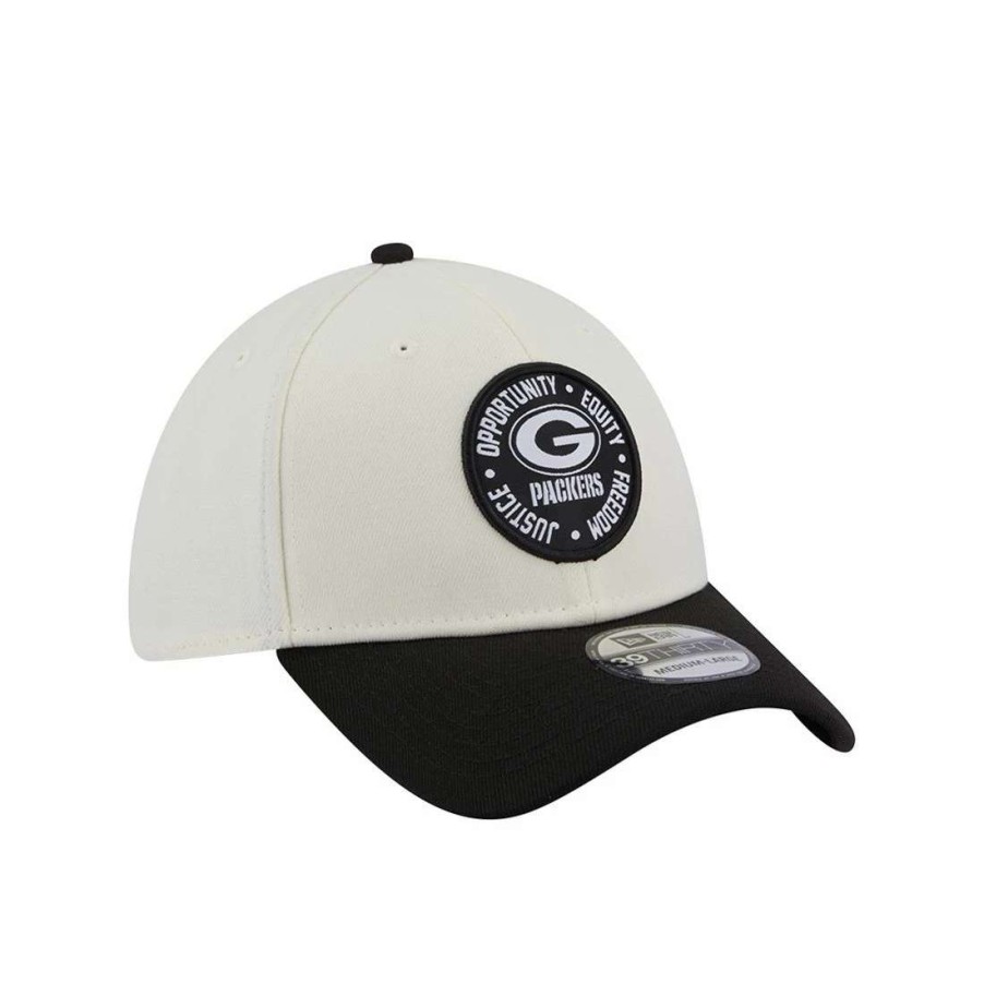 Hats * | Packers 2022 Inspire Change New Era 39Thirty Cap Cream & Black