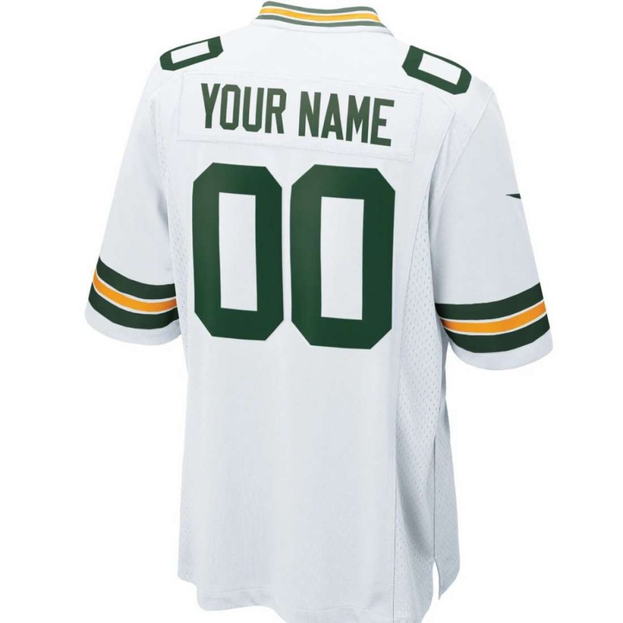 Jerseys * | Packers Nike Custom Away Game Jersey White