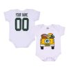 Kids * | Packers Newborn Custom Tailgate Truck Bodysuit White