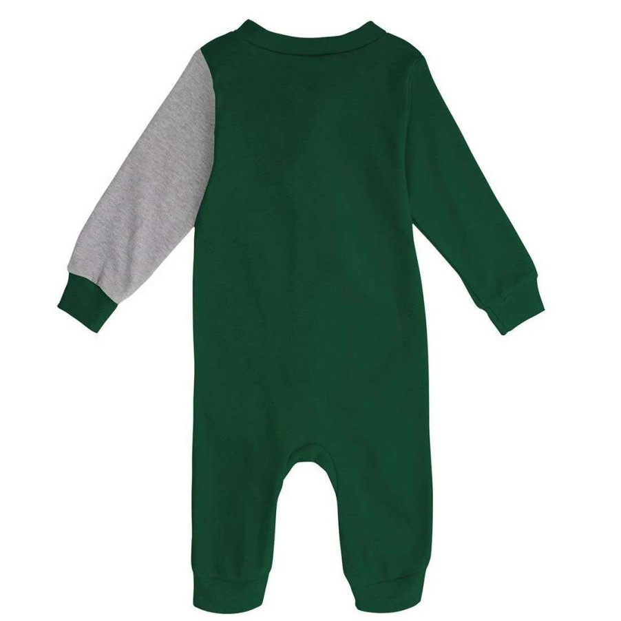 Kids * | Packers Newborn Half Time Coverall Green & Gray