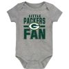 Kids * | Packers Newborn Little Fan Bodysuit Heather Gray