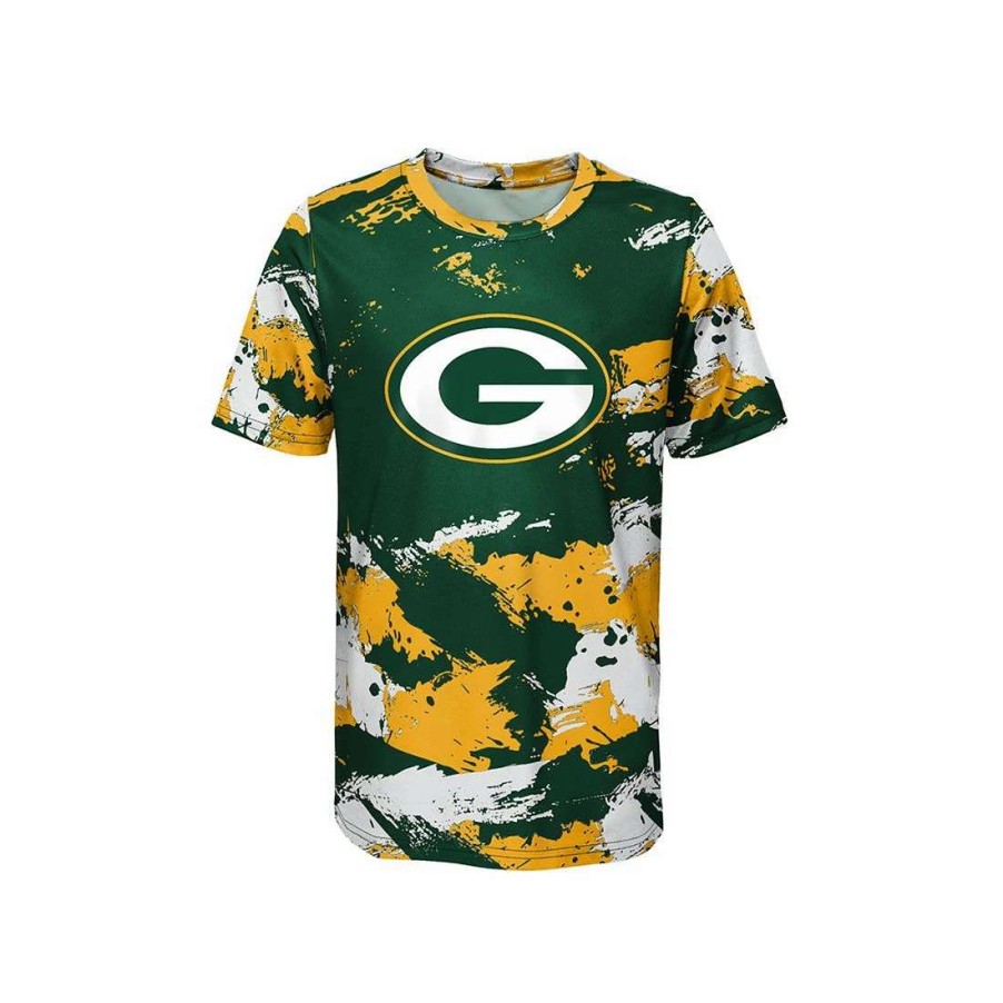 Kids * | Packers Toddler Cross Pattern T-Shirt Green & Gold