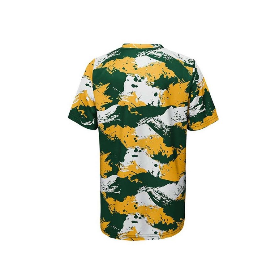 Kids * | Packers Toddler Cross Pattern T-Shirt Green & Gold