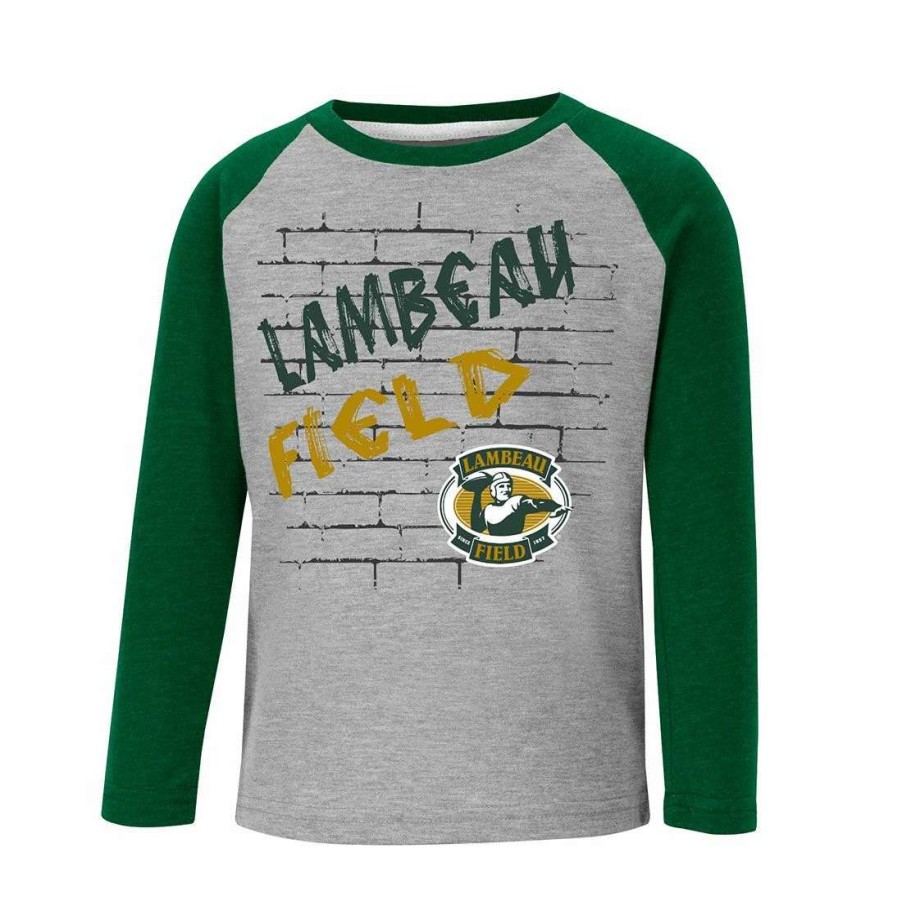 Kids * | Lambeau Field Toddler Colosseum East End T-Shirt Gray & Green