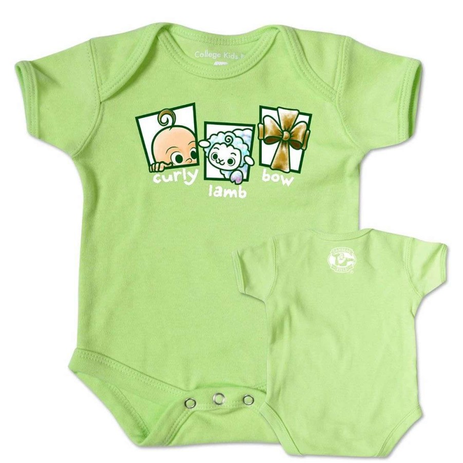 Kids * | Lambeau Field Infant Curly Lamb Bow Bodysuit