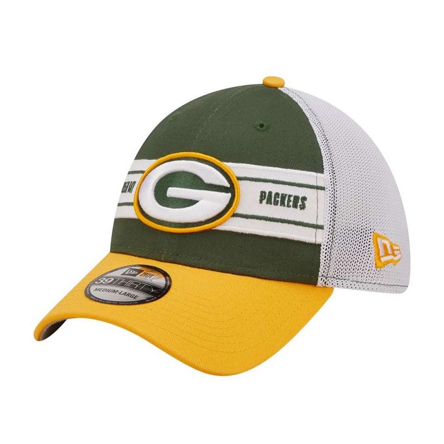 Hats * | Packers New Era Team Banded D3 39Thirty Cap Green & Gold