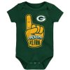 Kids * | Packers Newborn Hand Off Bodysuit Green