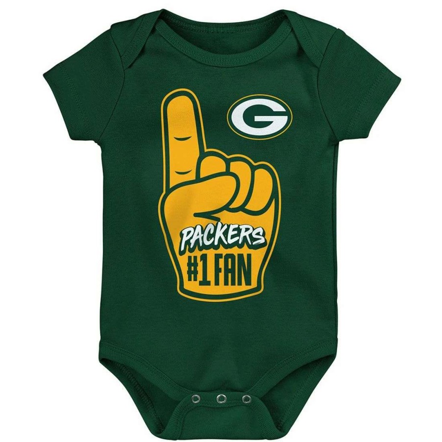 Kids * | Packers Newborn Hand Off Bodysuit Green